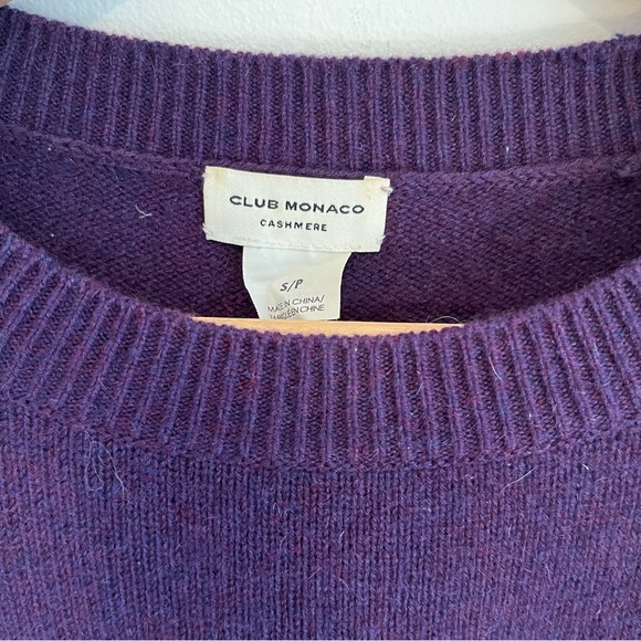 Club Monaco Shoshanya 100% cashmere sweater purple - Picture 5 of 9